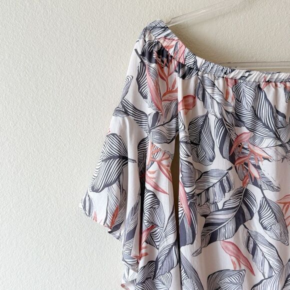 Lulus Sun Drenched Daydream Beige Floral Print Off the Shoulder Dress - Picture 7 of 14